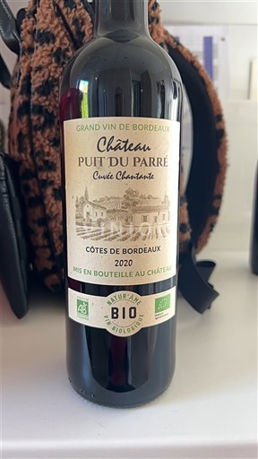 Bordeaux Côtes-de-Bordeaux Château Puit du Parré Chantante 2020