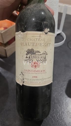 Bordéus Saint-Émilion Château Haut-Pezat 1998
