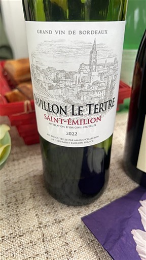 Bordeaux Saint-Émilion Pavillon Le Tertre 2022