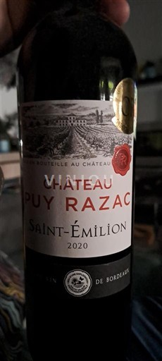 Bordeaux Saint-Émilion Château Puy Razac 2020