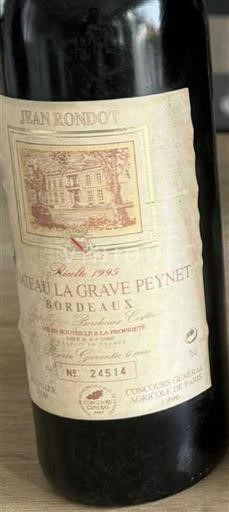 Bordeaux Château La Grave Peynet 1992