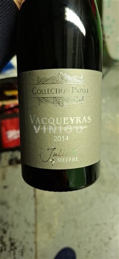 Thung lũng Rhône Vacqueyras Julien Meffre Collection Privée 2014