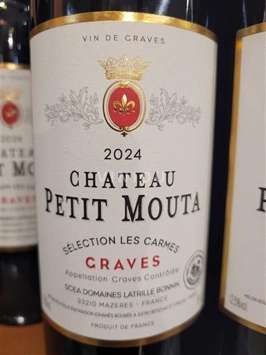Bordo Гравес Château Petit Mouta Sélection Les Carmes 2024