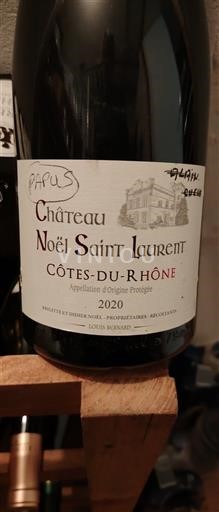 Rhônedalen Côtes du Rhône Château Noël Saint Laurent 2020