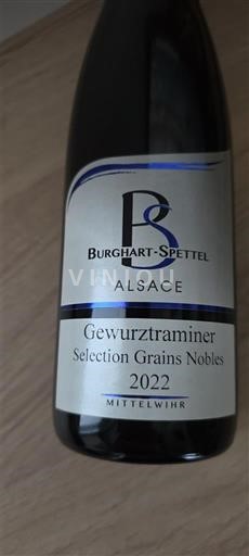 Elsass Sélection de Grains Nobles Burghart-Spettel Gewurztraminer Sélection Grains Nobles 2022
