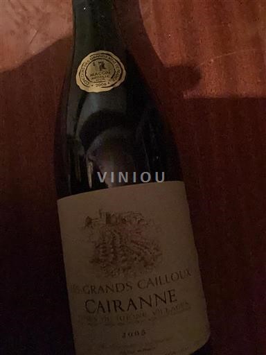 Rhônen laakso Cairanne Les Grands Cailloux 2005