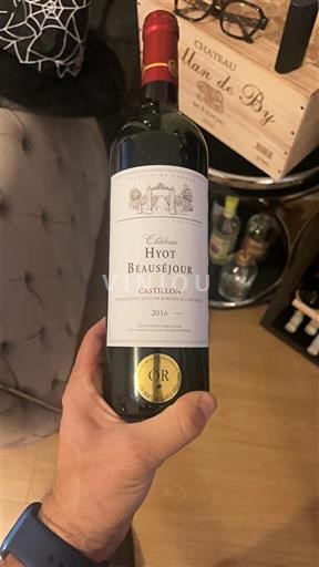 Bordeaux Castillon-côtes-de-bordeaux Château Hyot Beauséjour 2016