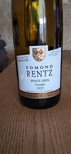 Alsazia Pinot grigio Grand Cru Edmond Rentz Froehn 2022