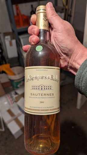 Bordeaux Sauternes Les Remparts de Bastor 2001