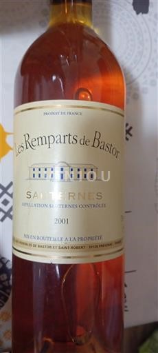 Bordeaux Sauternes Les Remparts de Bastor 2001
