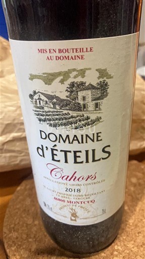 Tây Nam Cahors Domaine Éteils 2018