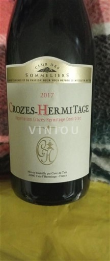 Rhône-dalen Crozes-Hermitage Club des Sommeliers 2017