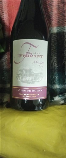 Lounais-Ranska Côtes-de-duras Domaine Ferrant Montjaie 2016