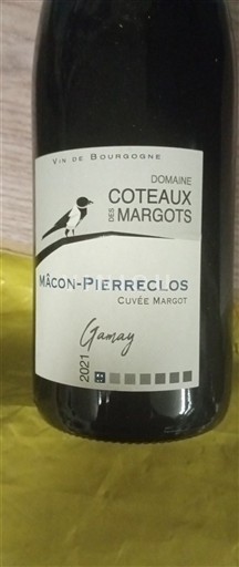 Burgundija Mâcon in Mâcon-villages Domaine Coteaux des Margots Margot 2021