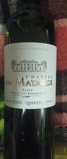Bordeaux Blaye-Côtes-de-Bordeaux Château Des Matards Quentin 2019
