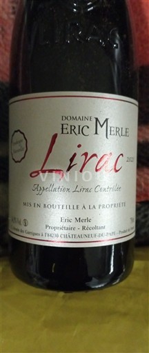 Thung lũng Rhône Lirac Domaine Eric Merle 2021