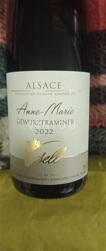 Alsace Domaine Gsell Anne-Marie 2022