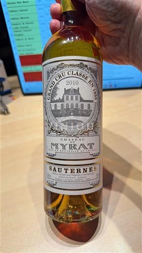 Burdeos Sauternes Château Myrat 2010