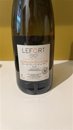 Thung lũng sông Loire Coteaux-du-layon Domaine Lefort 2023