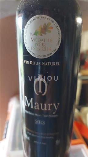 Roussillon Maury Region de production 2013