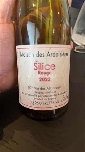 Alps and Rhodanian Region Wines of the Allobroges Maison des Ardoisières Silice Rouge 2022