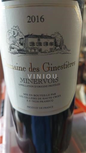 Languedoc Minervois Domaine Des Ginestières 2016