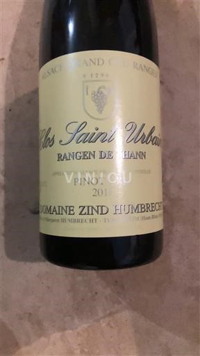 Alsasko Rulandské šedé Grand Cru Domaine Zind-Humbrecht Clos Saint Urbain Rangen de Thann 2018