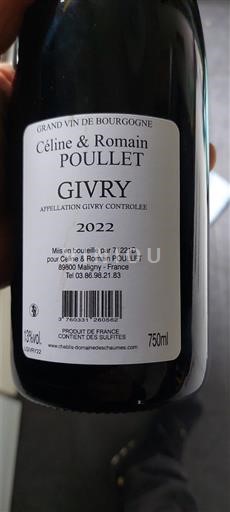 Burgundsko Givry Céline & Romain Poulet 2022
