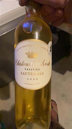 Bordeaux Sauternes Château Arviest Prestige 2022