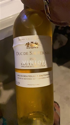 Bordeaux Sauternes Duc de Sauternes 2021