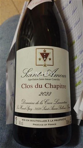 Beaujolais Saint-Amour Domaine La Cave Lamartine Clos du Chapitre 2023