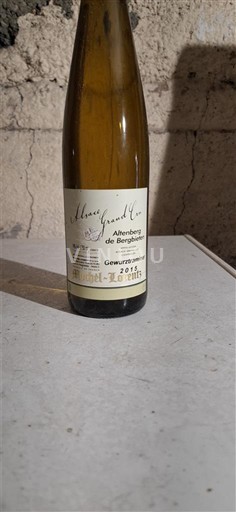 Alzacija Alsace Grand Cru Grand Cru Altenberg de Bergheim Gewurztraminer 2015