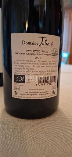 Languedoc a Roussillon Pays d'Oc Domaine Taliani 2021