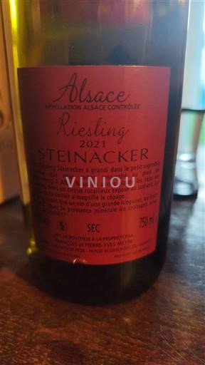 Alsace Riesling Domaine Meyer François et Pierre Yves Steinacker 2021