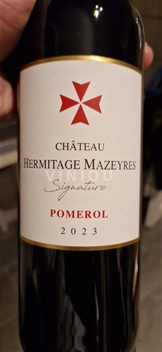 Burdeos Pomerol Château Hermitage Mazeyres Signature 2023