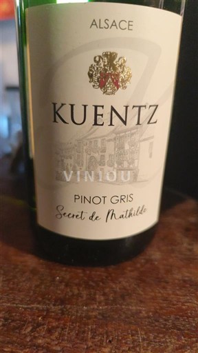 Alsace Pinot xám Kuentz Secret de Mathilde 2023