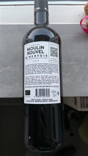 Languedoc Minervois Domaine Moulin Nouvel 2023