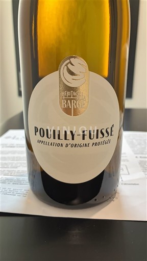 Burgundi Pouilly-fuissé Héritage Barge 2017