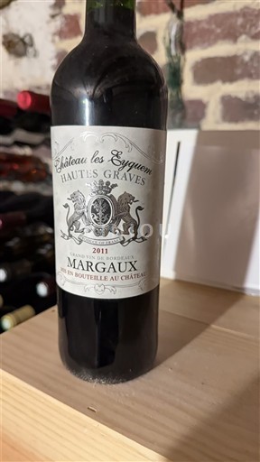 Bordeaux Margaux Château Les Eyguem Hautes Graves 2011