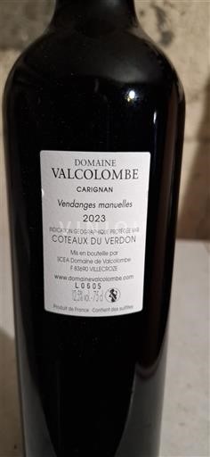 Provence, hạ lưu Rhône, Corse Coteaux du Verdon Domaine Valcolombe Carignan Vendanges manuelles 2023