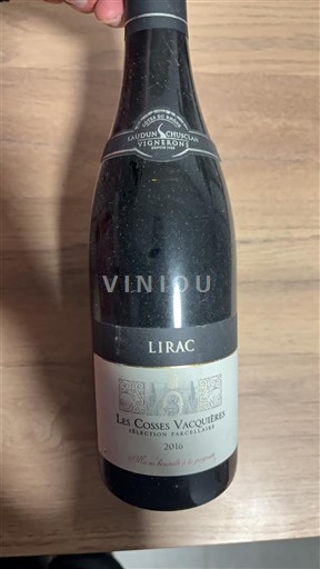 Rhônedalen Lirac Laudun Chusclan Vignerons Les Cosses Vacquières Sélection Parcellaire 2016