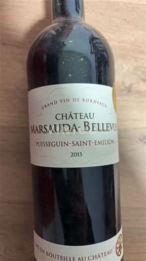 Bordeaux Puisseguin-saint-émilion Château Marsauda Bellevue 2015