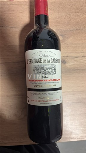 Bordeaux Puisseguin-saint-émilion Château L'Ermitage de la Garenne Prestige 2016