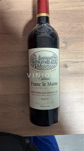 Bordeaux Saint-Émilion Grand Cru Grand Cru Château Franc le Maine Prestige 2015