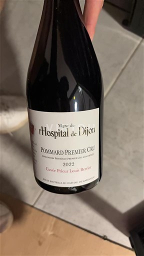 Burgundy Pommard Premier Cru Vigne de l'Hospital de Dijon Prieur Louis Bernier 2022