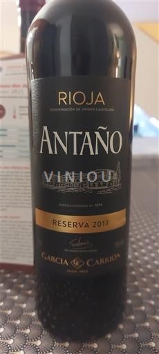 La Rioja Rioja Garcia Carrion Antaño Reserva 2017