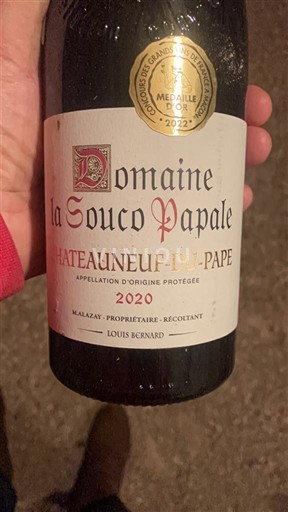Rhônen laakso Châteauneuf-du-Pape Domaine La Souco Papale 2020