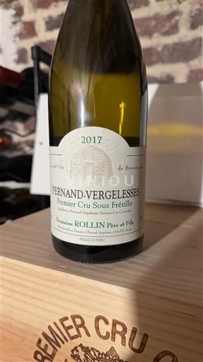Burgundy Pernand-Vergelesses Premier Cru Domaine Rollin Père et Fils Premier Cru Sous Frétille 2017