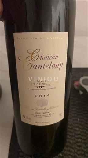 Bordeaux Blaye-Côtes-de-Bordeaux Château Canteloup 2014