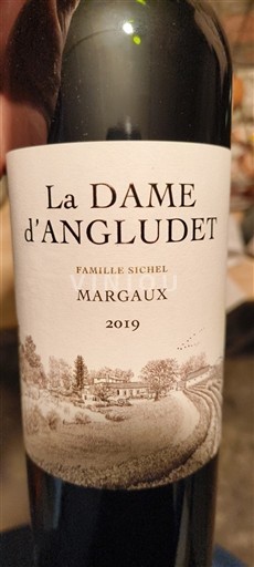 Bordeaux Margaux Château Angludet La Dame d'Angludet 2019